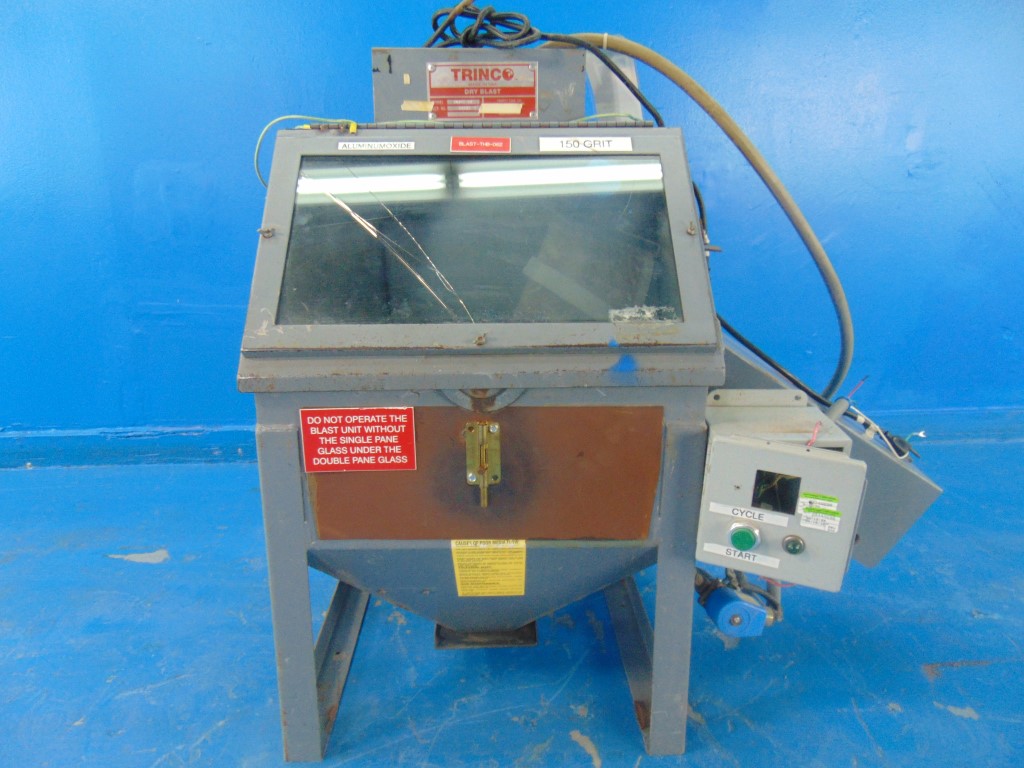 Trinco 20/88-ST 20/88-2T ROTATING bowl blast cabinet cracked glass missing parts ASIS