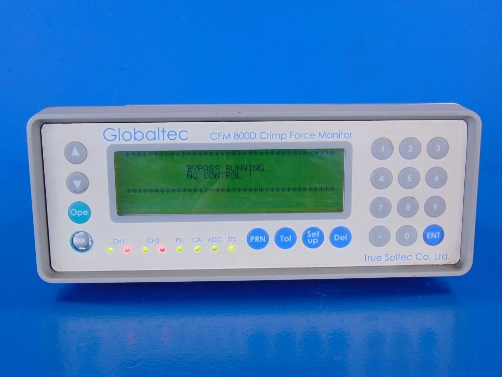 True Soltec CFM 800D Globaltec CFM800D CRIMP FORCE MONITOR