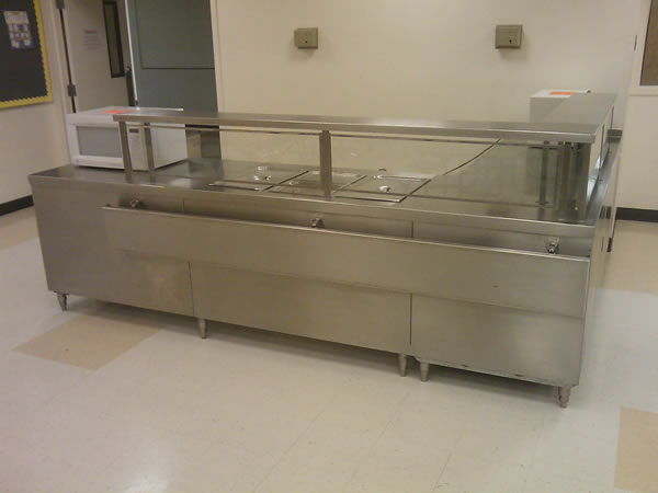 Small A La Carte Hot Buffet Serving Line – Stainless Steel Food Warmer Station