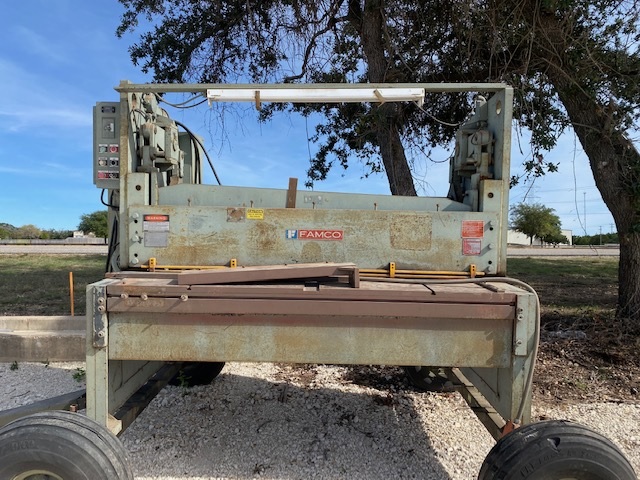 Famco 2575 Mechanical 24" Deep Throat Shear - 1/4" x 6' Capacity, 10HP - Used, 156 Hours