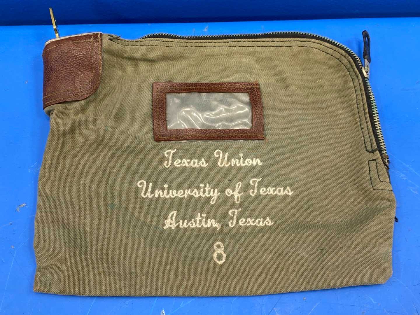Rifkin Safety SacX Vintage University of Texas Bank Bag w/ Arcolock 11"x9" (Gray)
