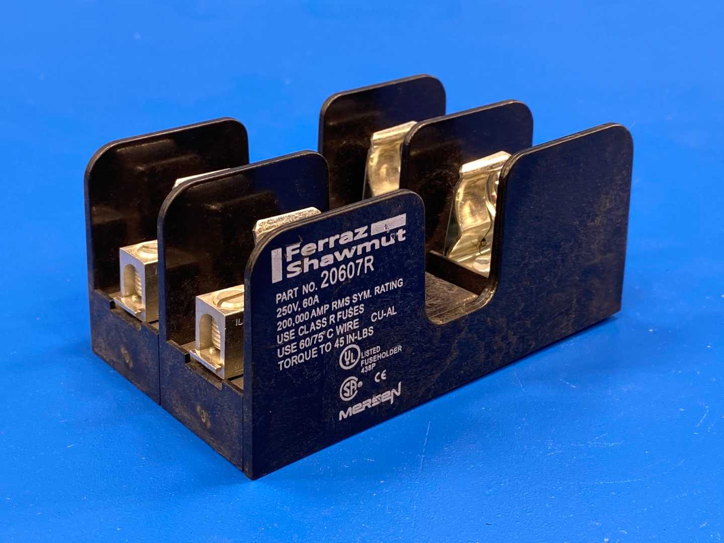 Mersen 20607R 60 Amp Ferraz Shawmut / Fuse Block 250V use Class R Fuses