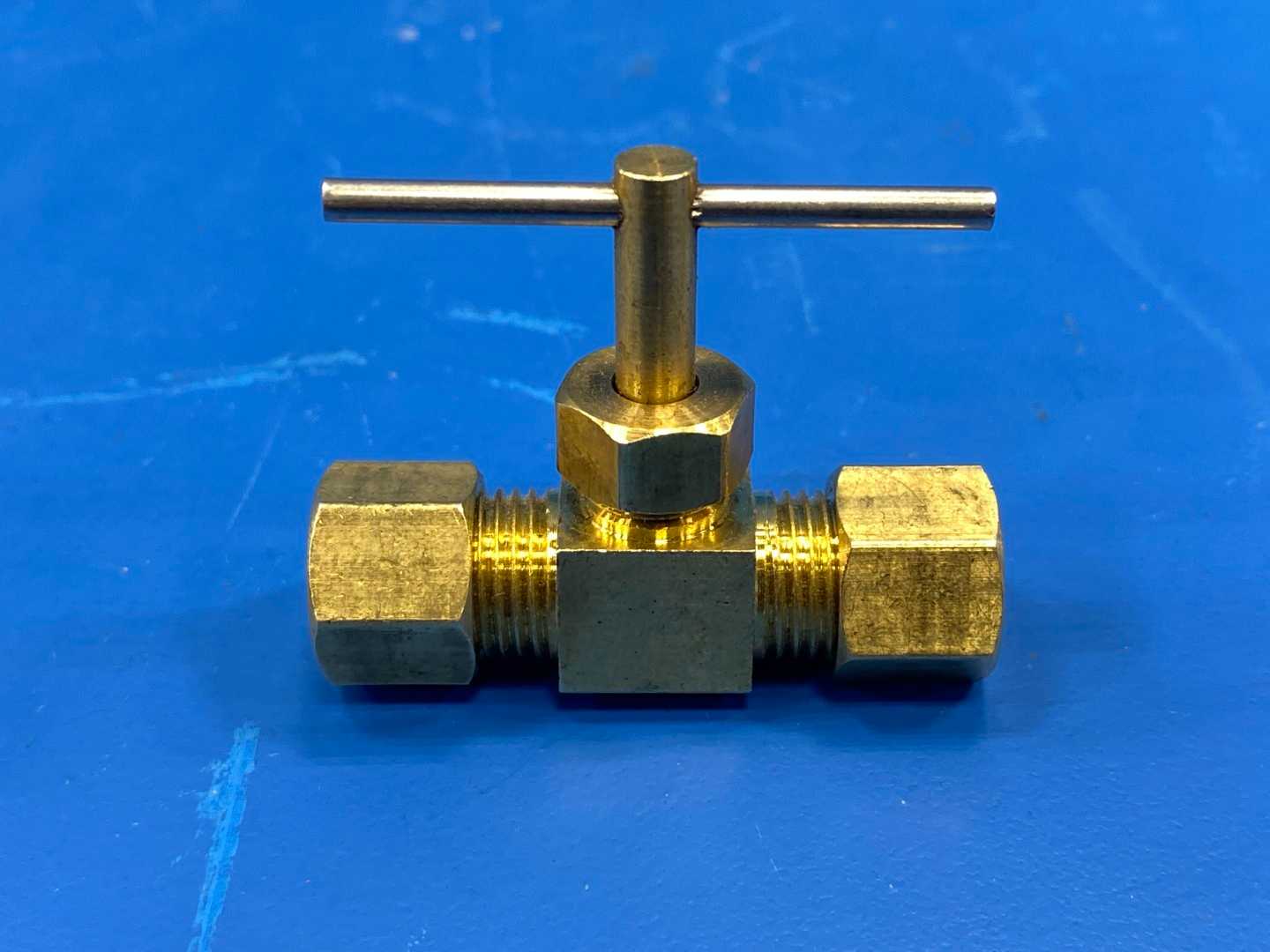 1/4" Brass Compression Needle Valve