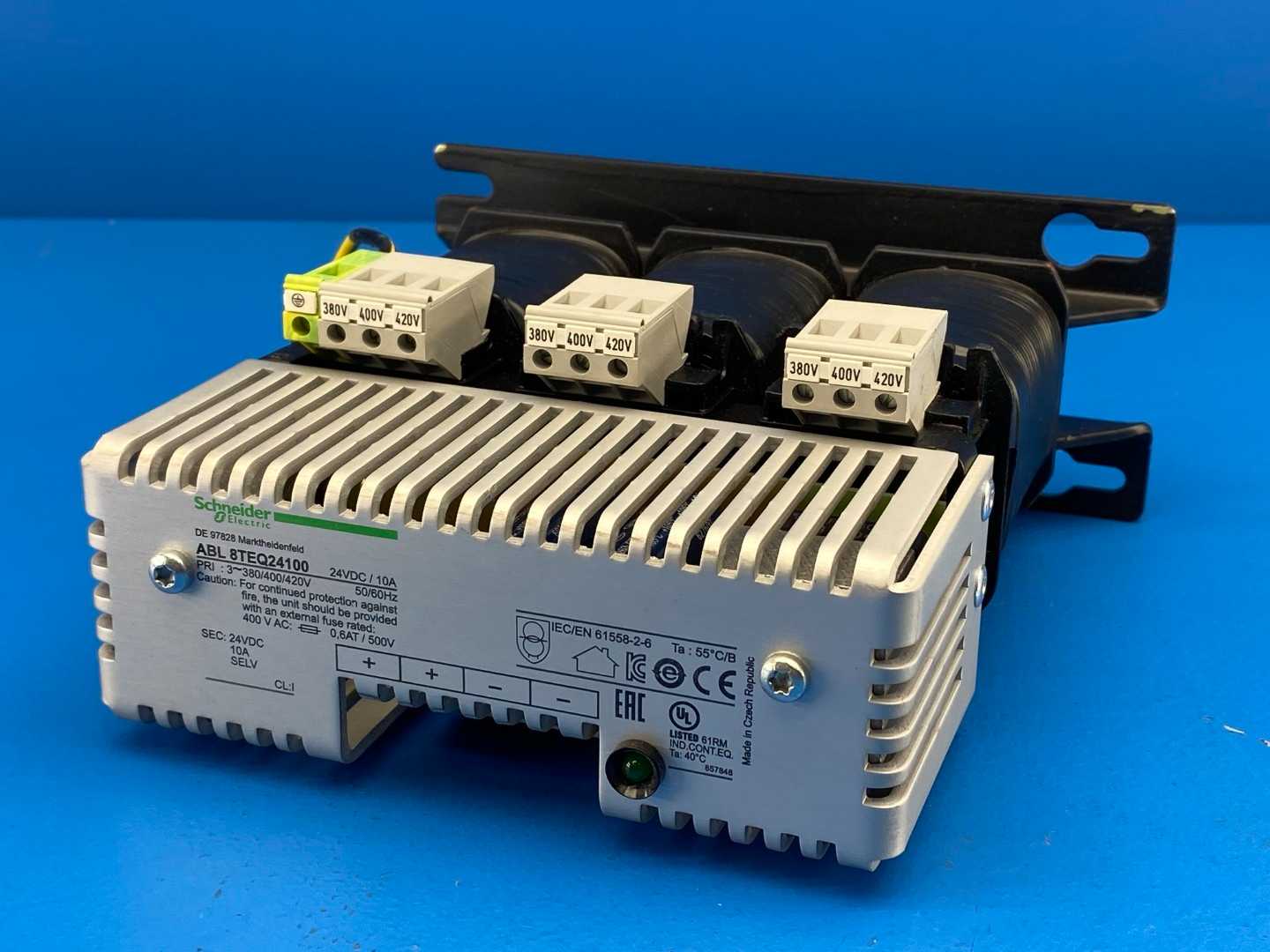 Schneider Electric ABL8TEQ24100 3-Phase Rectified Power Supply 380/400/420VAC 24VDC