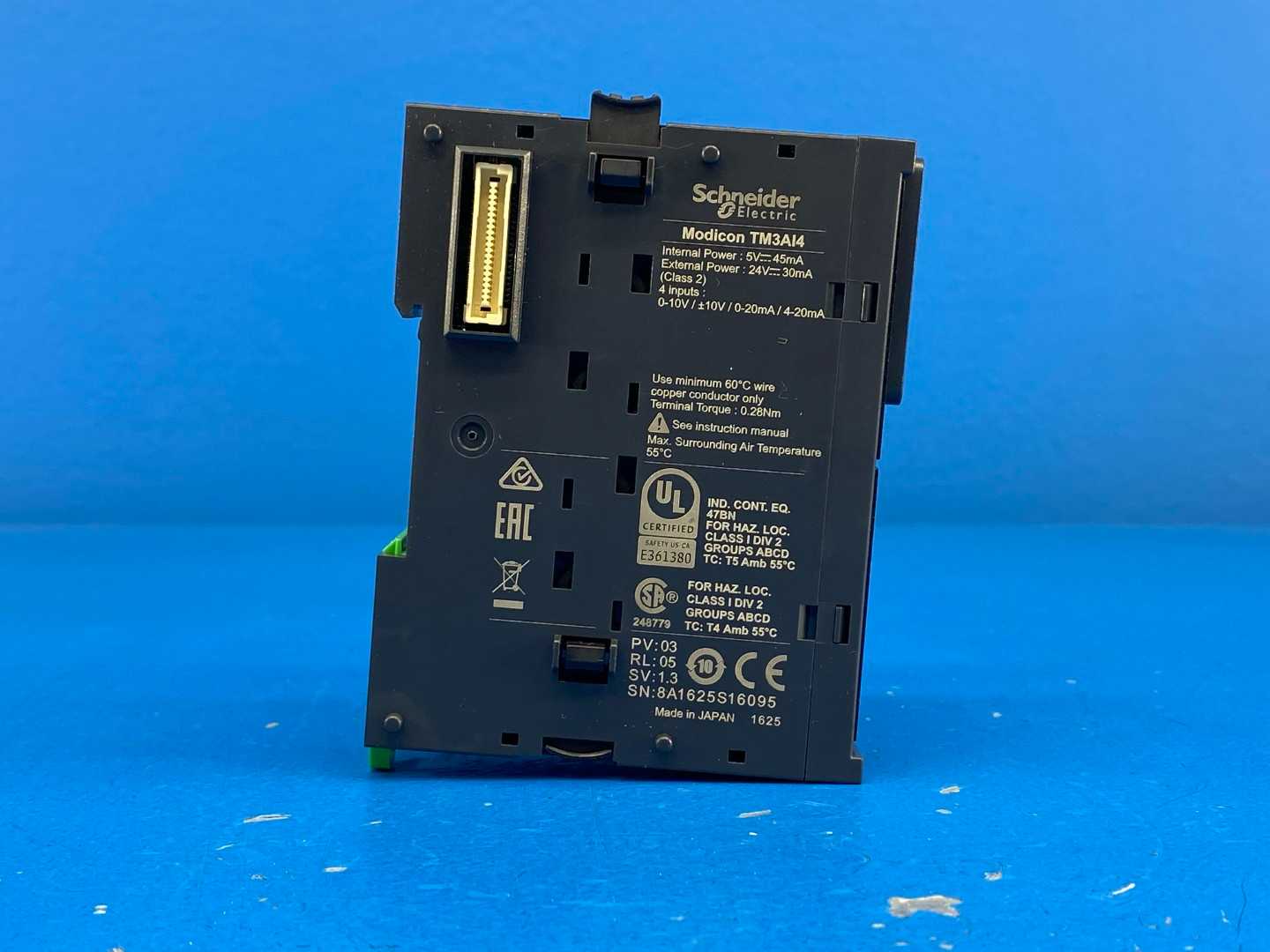 Schneider Electric TM3AI4 Modicon Analog Input Module, 4-Channel, 0-10V / Â±10V / 0-20mA / 4-20mA