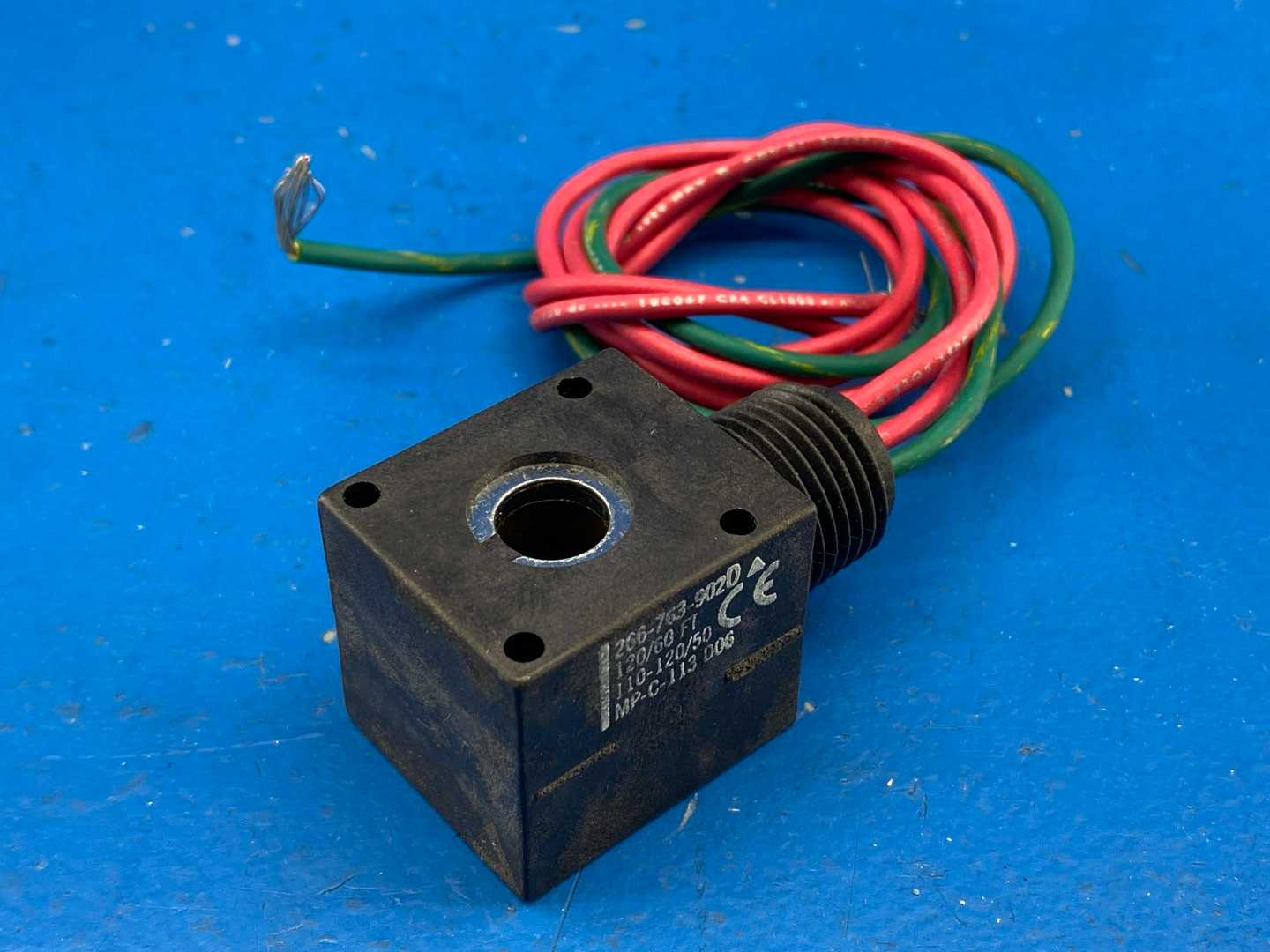 Asco 266763-902-D Solenoid Valve Coil 120/110V AC 50/60Hz 6.3W Watertight Class F Replacement Coil