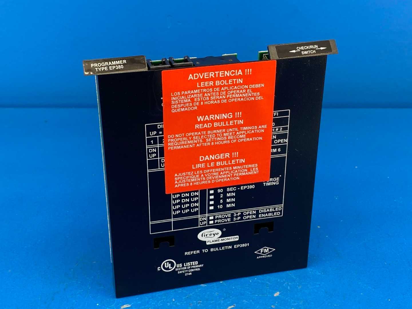 Fireye EP380 Flame Monitor Programmer Module Recycle
