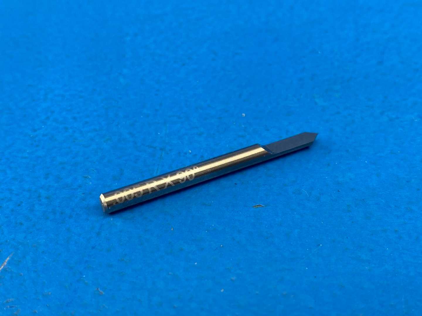 Harvey Tool 48410 .125 Shank Ø, .005R 90° , Tip Radius Engraver, 1FL Uncoated