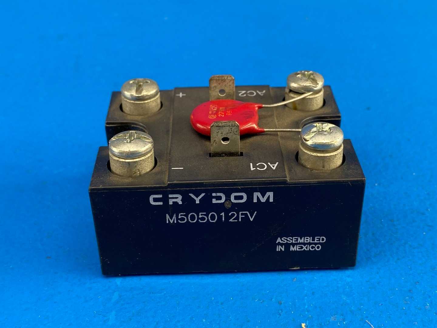 Crydom M505012FV Solid State Relay (SSR), 50A, 120-280VAC, Zero-Crossing, Module Power Diode