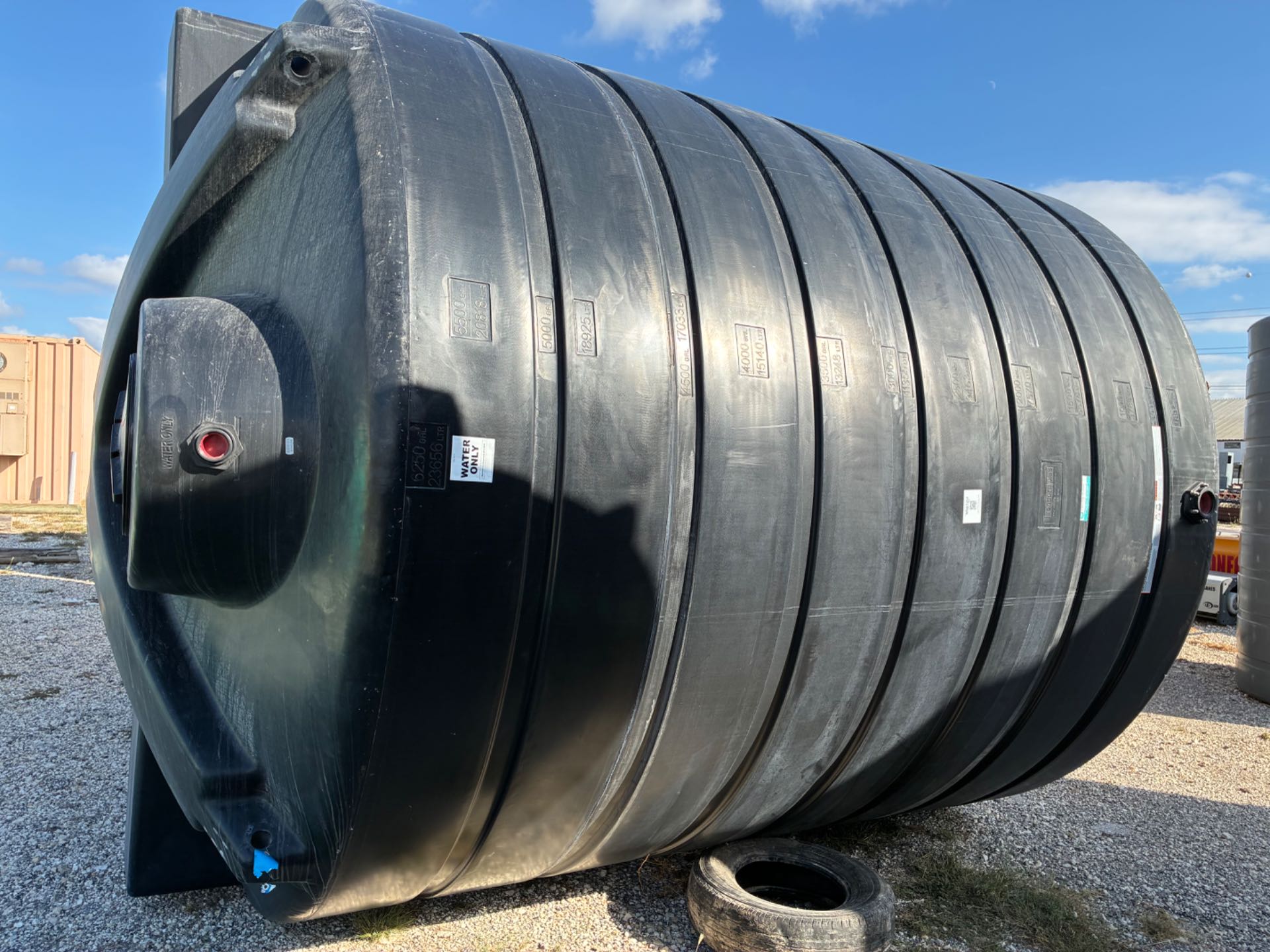 6,250 Gallon Flat Bottom Storage Tank - Black